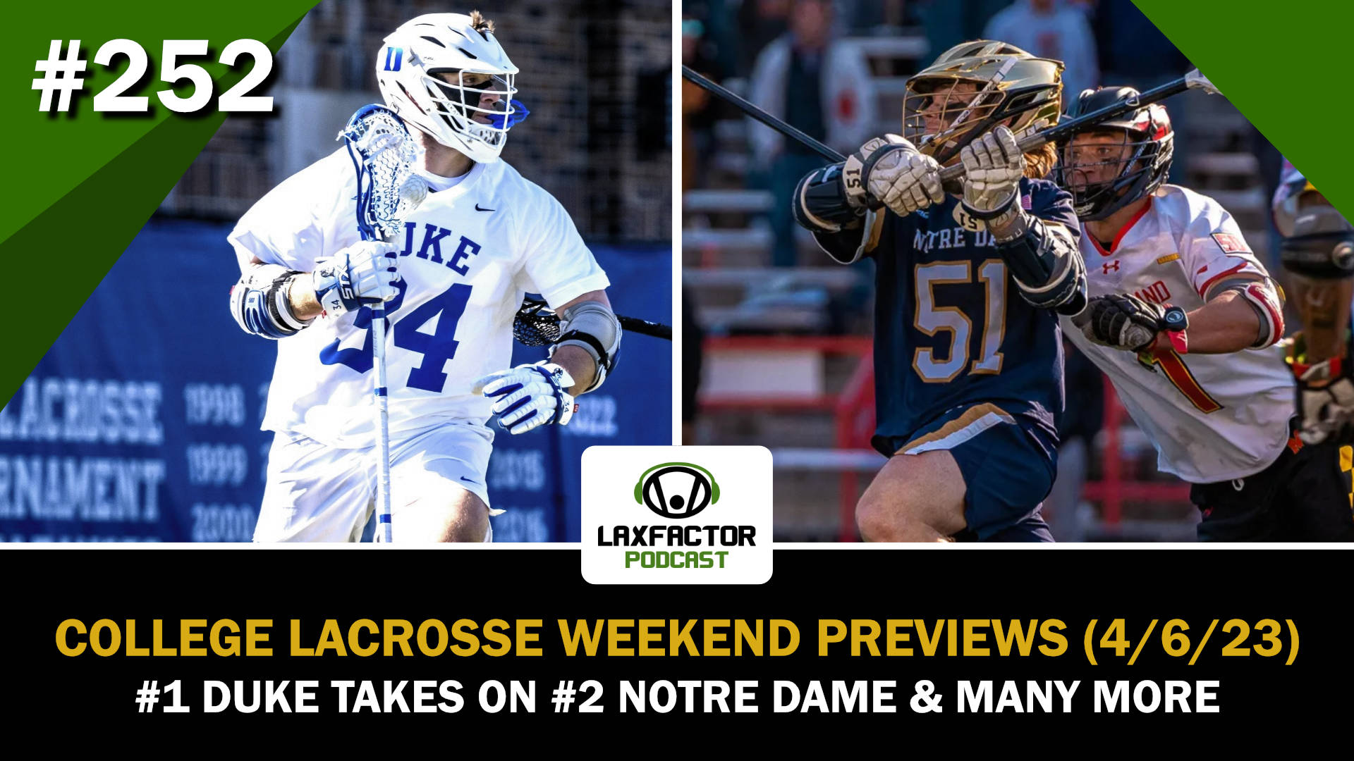 College Lacrosse Previews 1 Duke vs 2 Notre Dame + B1G Matchups